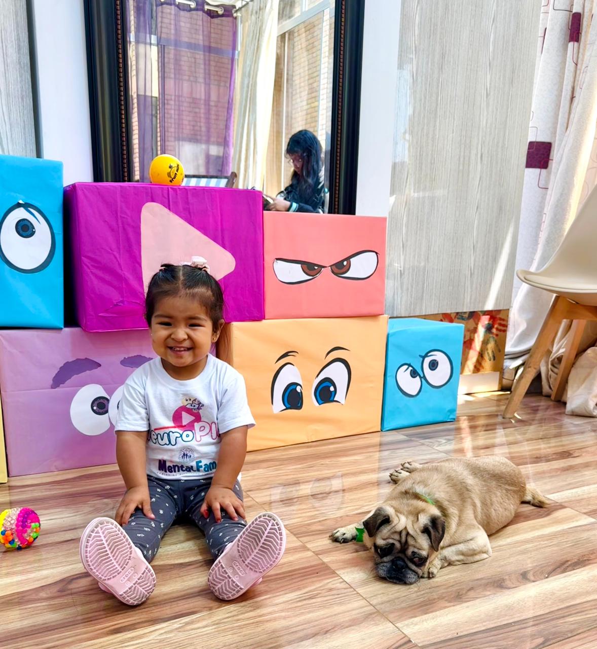 Ainhoa con su perrito Coco